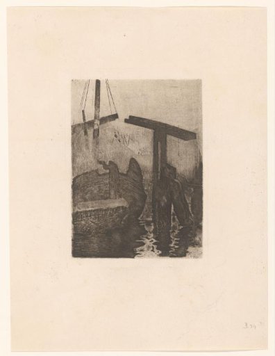 Drawbridge and Ship in the Mist