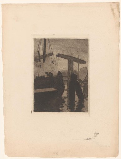 Drawbridge and Ship in the Mist