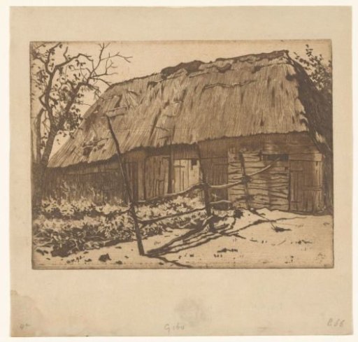 Barn with fence in Brabant