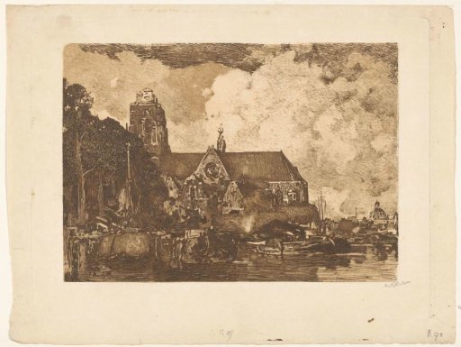 View of the Grote Kerk in Dordrecht