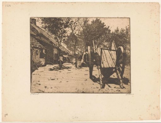 Wagon on a farmyard in Brabant