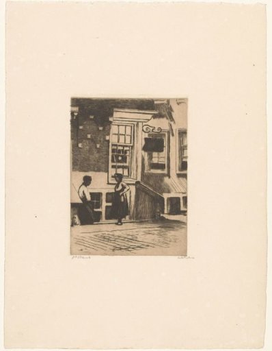 Two Women in the Krom Boomsloot in Amsterdam