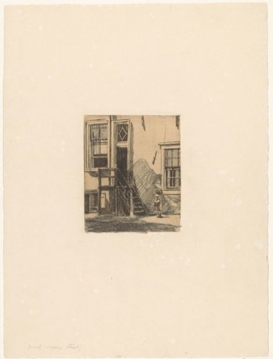 Side Entrance with Wooden Staircase of Krom Boomssloot 69 in Amsterdam