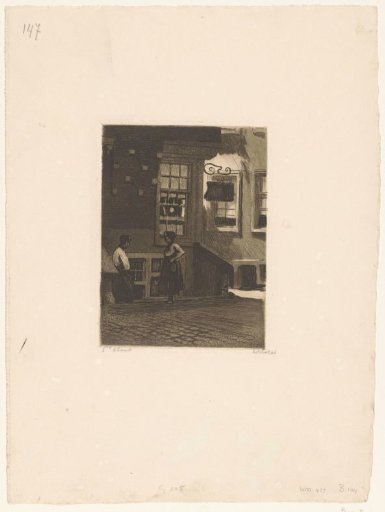 Two Women in the Krom Boomsloot in Amsterdam