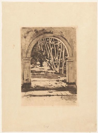 Gate of Hotel Bellevue in Buitenzorg