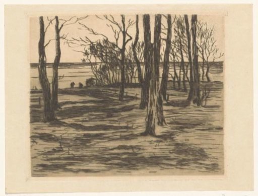 Trees on the waterfront in Valkeveen