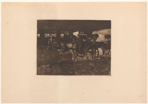 Waiting carriages under Charing Cross Bridge in London