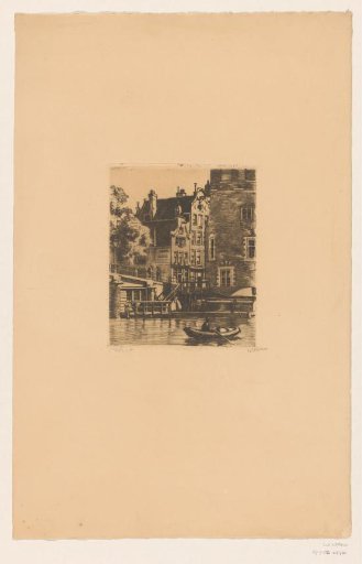 View of the Montelbaanstoren and the Oude Schans in Amsterdam