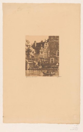 View of the Montelbaanstoren and the Oude Schans in Amsterdam