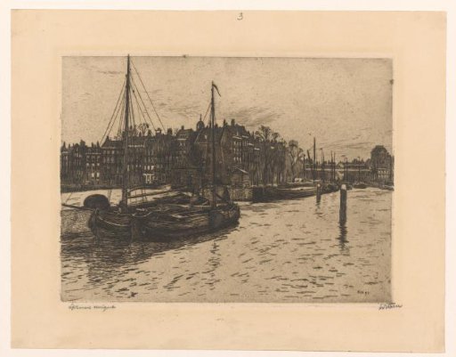 View of the Leuvehaven in Rotterdam
