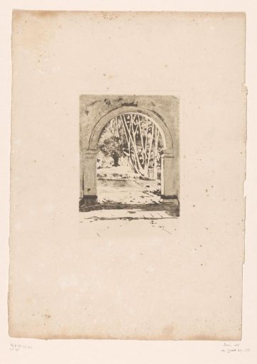 Gate of Hotel Bellevue in Buitenzorg