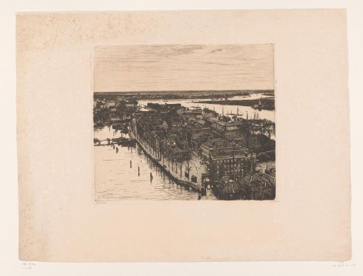 View of Dordrecht in a northerly direction from the tower of the Grote Kerk