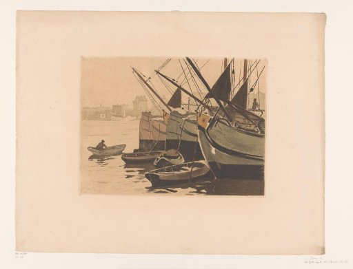 Barges in the IJ with the Lutheran church