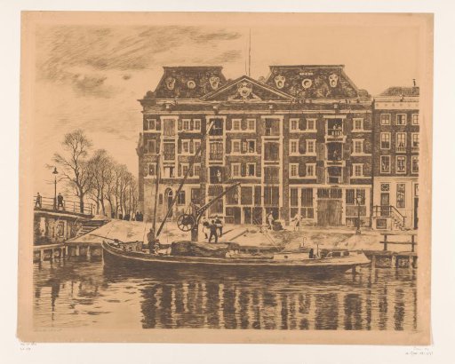 View of the facade of the warehouse of the Dutch West India Company seen from Oudeschans
