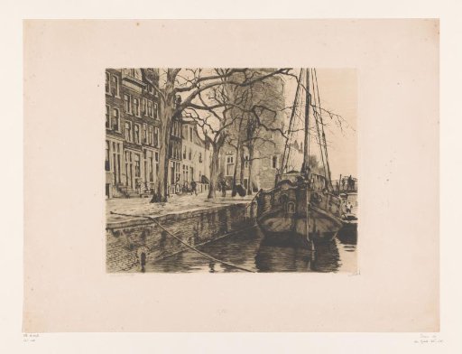 View from the Waalseilandsgracht of the Montelbaanstoren and Some Houses on the Oude Waal