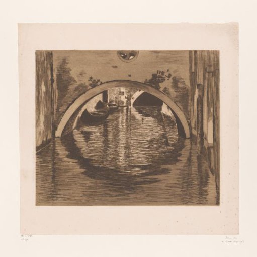 View under a Bridge with Two Rowing Boats