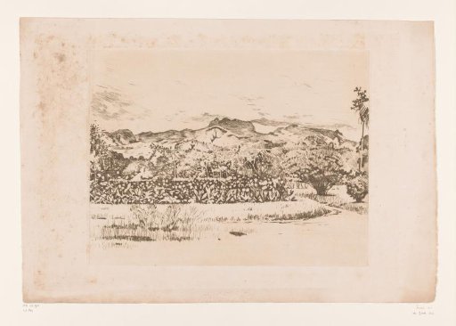 Landscape in Indonesia with Volcano Kelud in the Background
