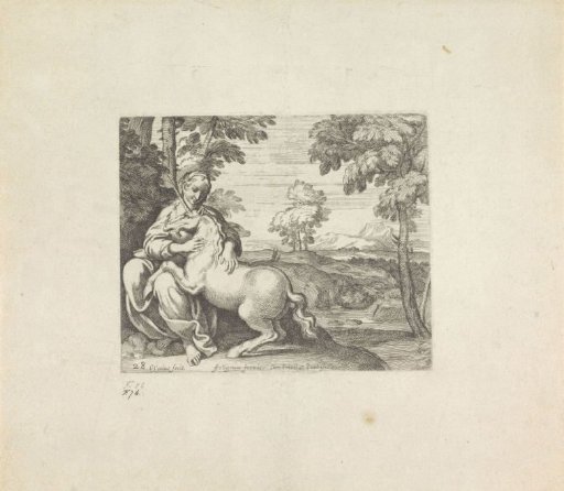 Maid with a unicorn
