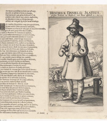 Henricus Slatius, with Hand and Foot Shackles, 1623