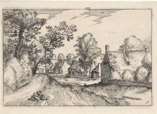 Several Figures on a Road