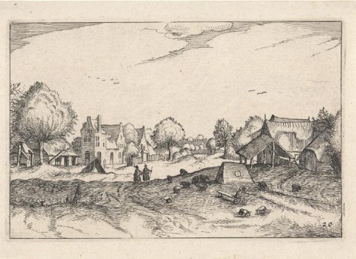 Village in a landscape