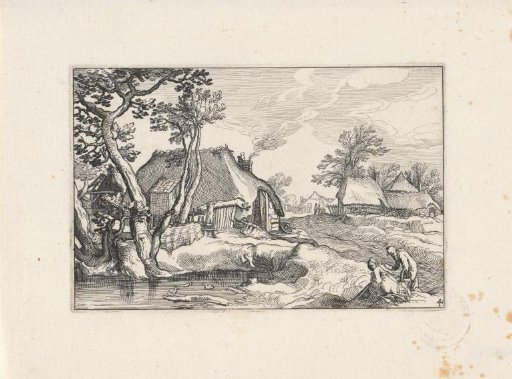 Group of farmhouses in a landscape