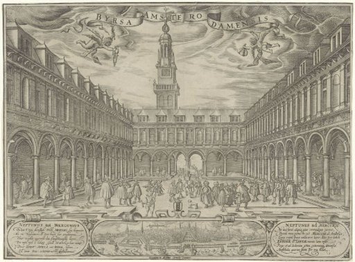 View of the Courtyard of the Exchange of Hendrick de Keyser in Amsterdam