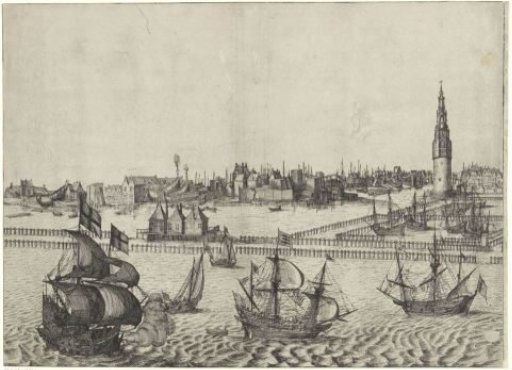 View of Amsterdam, from the IJ (Plate I)