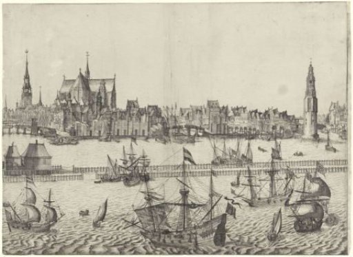 View of Amsterdam, from the IJ (plate III)