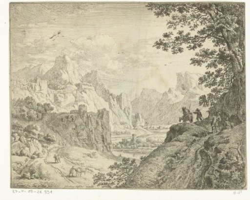 River Landscape with Travellers