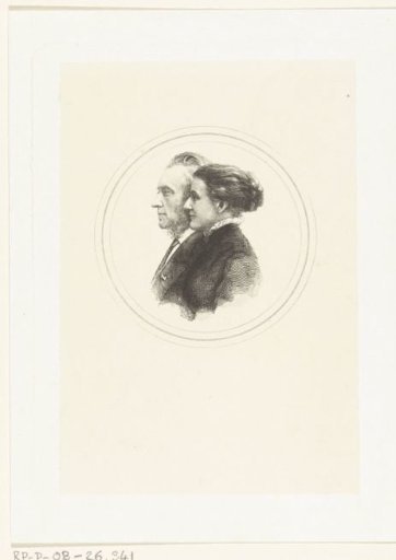 Double portrait of Josephus Albertus Alberdingk Thijm and his daughter
