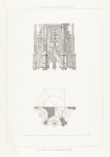 Section and Front View of the Baldachin at the North Portal