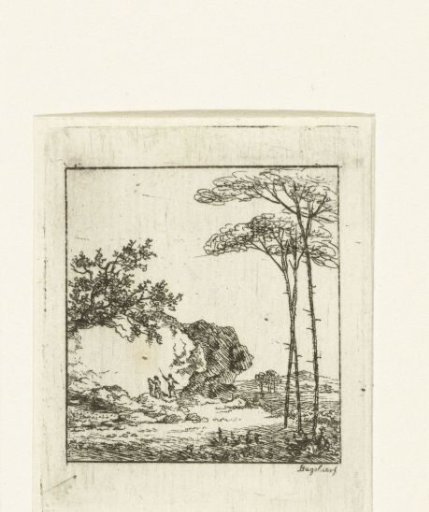 Rocky Landscape with Two Men