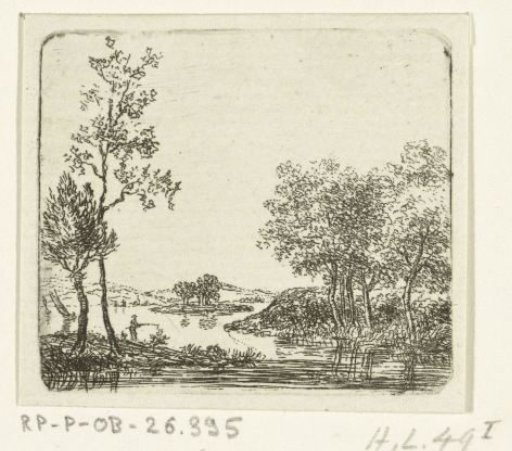 River Landscape with Fisherman