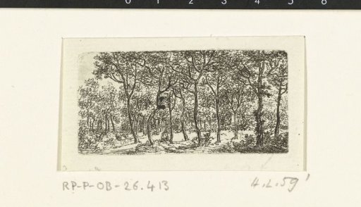 Forest View with a Sitting Man