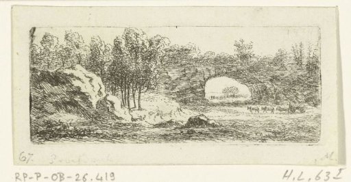 Rocky landscape with a natural bridge