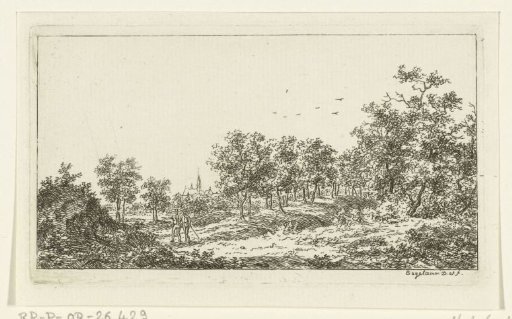Landscape with two walkers