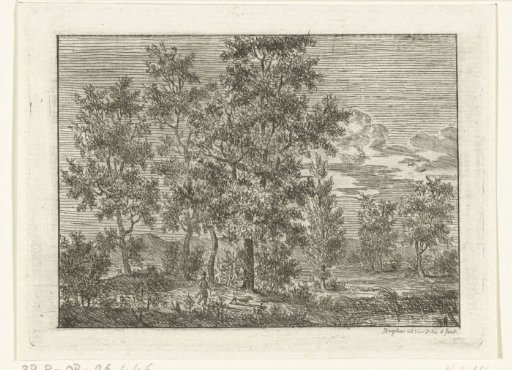 Landscape with hunter and dog