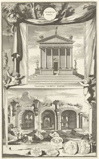 Two views of the Temple of Peace in Rome