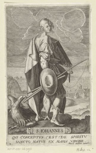 Apostle and Evangelist John with Fishing Rod and Eagle