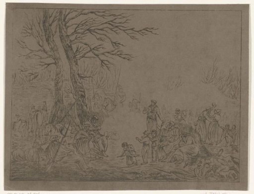 Bivouac of Cossacks and Citizens by Fire during the French Occupation in Amsterdam in 1813
