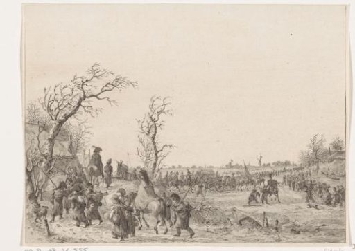 Crossing of the French troops over the Waal in January 1795