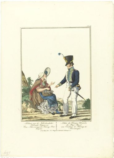 Soldier with a herring seller