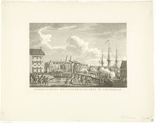 Capture of the Kattenburger Bridge in Amsterdam on 30 May 1787