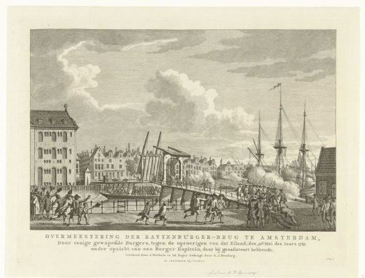 Capture of the Kattenburger Bridge in Amsterdam on 30 May 1787