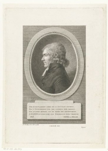 Portrait of the minister Willem Christiaan van Manen