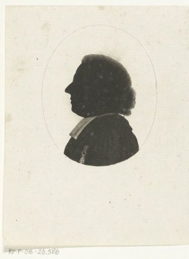 Silhouette portrait of an unknown minister