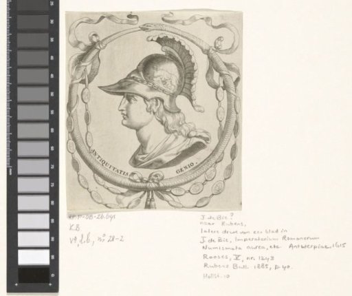 Man's Head with Helmet Decorated with Romulus and Remus