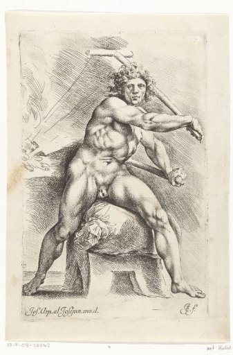 Nude Man Working on a Bellows