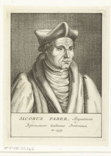 Portrait of the theologian and humanist Jacques Lefèvre d'Étaples